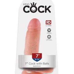 KING COCK 7 IN COCK W/BALLS FLESH