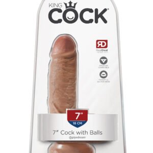 KING COCK 7 IN COCK W/BALLS TAN
