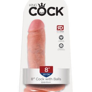 KING COCK 8 IN COCK W/BALLS FLESH