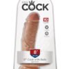 KING COCK 8 IN COCK W/BALLS TAN
