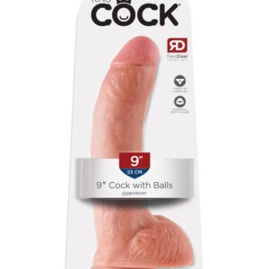KING COCK 9 IN COCK W/BALLS FLESH