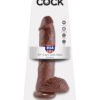 KING COCK 10 IN COCK W/BALLS BROWN