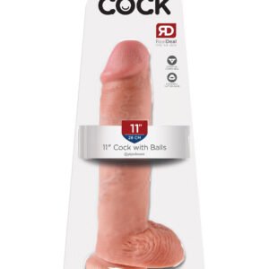 KING COCK 11 IN COCK W/BALLS FLESH