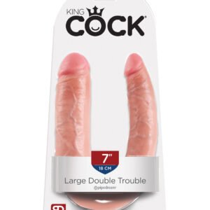 KING COCK DOUBLE TROUBLE LARGE FLESH