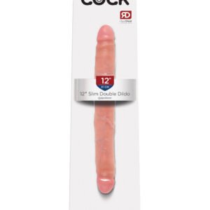 KING COCK 12 IN SLIM DOUBLE DILDO FLESH