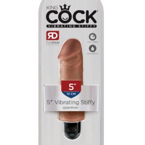 KING COCK 5 IN VIBRATING STIFFY TAN