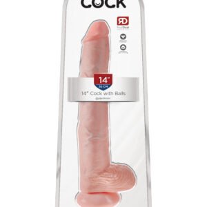 KING COCK 14 IN COCK W/BALLS LIGHT