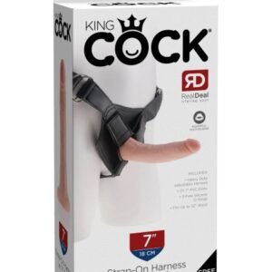 KING COCK STRAP ON HARNESS W/ 7 IN COCK LIGHT