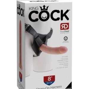 KING COCK STRAP ON HARNESS W/ 8 IN COCK LIGHT