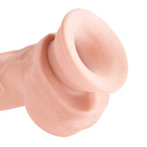 KING COCK PLUS 8 IN TRIPLE DENSITY W/ BALLS LIGHT