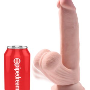 KING COCK PLUS 8 IN TRIPLE DENSITY COCK W/ SWINGING BALLS LIGHT
