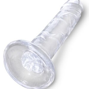 KING COCK CLEAR 6 IN COCK W/O BALLS