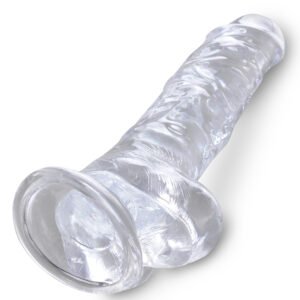 KING COCK CLEAR 8 IN COCK W/ BALLS