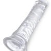 KING COCK CLEAR 8 IN COCK W/O BALLS