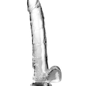 KING COCK CLEAR 11IN W/ BALLS