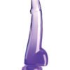 KING COCK CLEAR 10IN W/ BALLS PURPLE