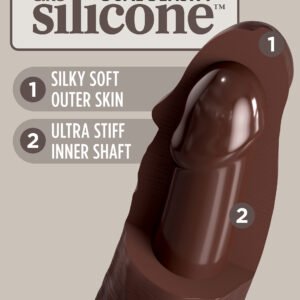 KING COCK ELITE 7 IN VIBRATING DUAL DENSITY BROWN
