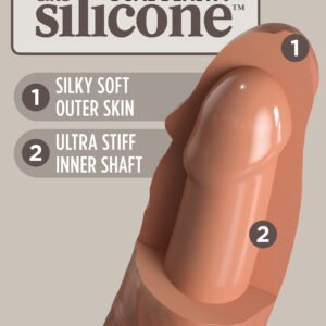 KING COCK ELITE 8 IN VIBRATING DUAL DENSITY TAN