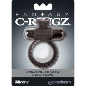 FANTASY C RINGZ VIBRATING SILICONE SUPER RING BLACK