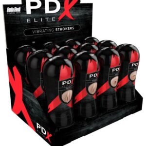 PDX ELITE VIBRATING STROKER 12PC DISPLAY