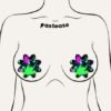 PASTEASE VIBRANT NEON PAINT SPLATTER PETAL BREAST PASTIES