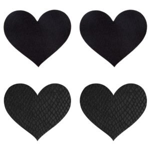 PEEKABOO PASTIES CLASSIC BLACK HEARTS