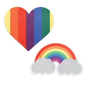 PASTIES PRIDE GLITTER RAINBOWS & HEARTS
