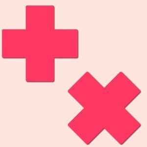 PASTEASE PLUS X GLOW IN THE DARK NEON PINK CROSS