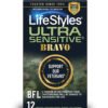(D) LIFESTYLES ULTRA SENSITIVE BRAVO 12PK