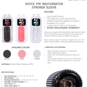 ROYCE CRYSTAL MASTURBATOR CLEAR
