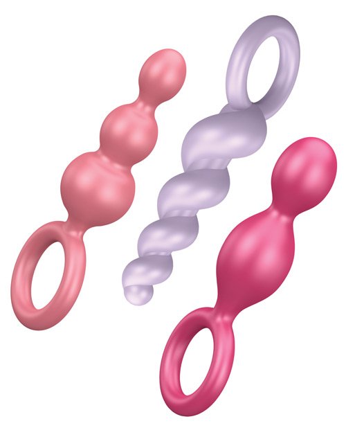 SAT6594satisfyerplugsassortedcolorsanaltrainerkit
