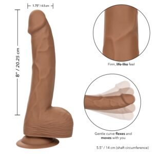 (WD)SILICONE STUDS 8IN BROWN