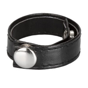 BLACK LEATHER RING
