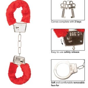PLAYFUL FURRY CUFFS RED