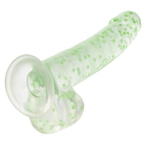 NAUGHTY BITS I LEAF DICK GLOW IN THE DARK WEED LEAF DILDO
