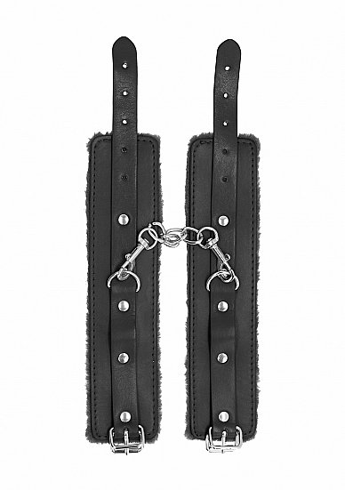 SHTOU267BLKleatherhandcuffsblack3