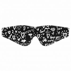 LOVE STREET ART FASHION PRINTED EYE MASK