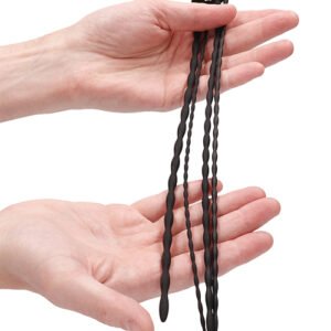 SILICONE SPIRAL SCREW PLUG SET BEGINNER URETHRAL SOUNDING BLACK