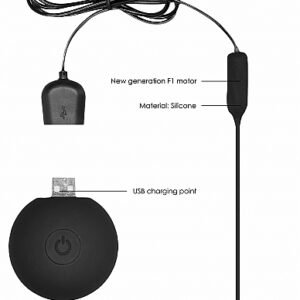(D)SILICONE RECHARGEABLE VIBRATING PLUG URETHRAL SOUNDING BLACK