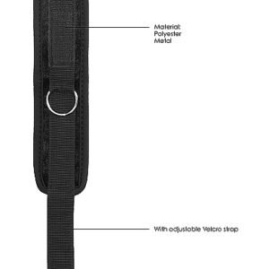 (D) VELVET & VELCRO WRIST CUFF ADJUSTABLE BLACK