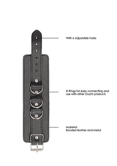 SHTOU660leatherhandanklecuffsadjustableblack6