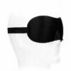 B&W SATIN CURVY EYE MASK W/ ELASTIC STRAPS