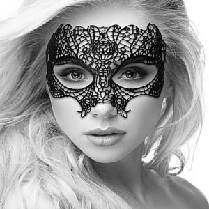 B&W LACE EYE MASK PRINCESS