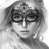 B&W LACE EYE MASK QUEEN