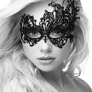 B&W LACE EYE MASK ROYAL