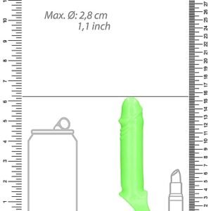 (D) GLOW SMOOTH STRETCHY PENIS SLEEVE GLOW IN THE DARK