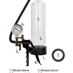 PUMPED ELITE BEGINNER PUMP W/ PSI GAUGE TRANSPARENT