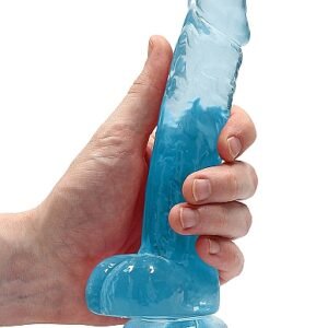 REALROCK 7IN REALISTIC DILDO W/ BALLS BLUE