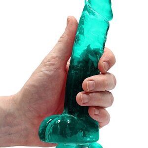 REALROCK 7IN REALISTIC DILDO W/ BALLS TURQUOISE