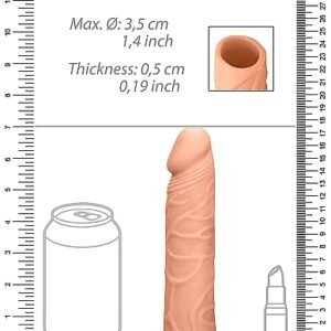 REALROCK PENIS SLEEVE 7IN FLESH